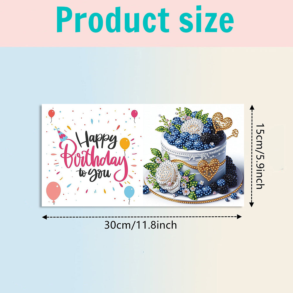 6PCS DIY Rhinestone Diamond Art Mosaic Postcards for Festivals and Celebrations