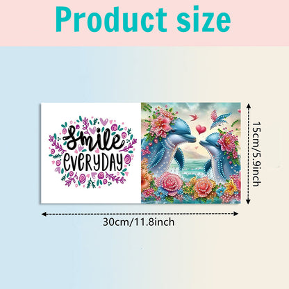 6PCS DIY Rhinestone Diamond Art Mosaic Postcards for Festivals and Celebrations