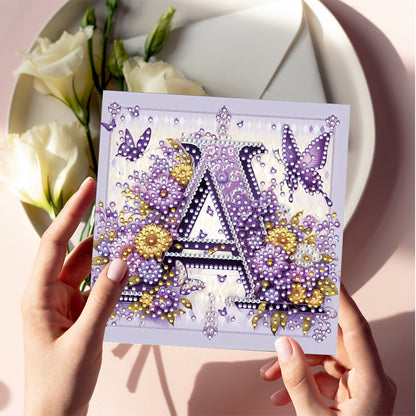 6PCS DIY Rhinestone Diamond Art Mosaic Postcards for Festivals and Celebrations