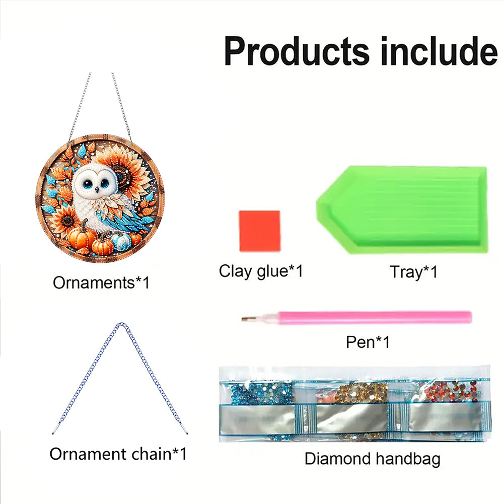 2D Flat Acrylic DIY Hanging Diamond Art Kits Special Shape Wall Door Decoration