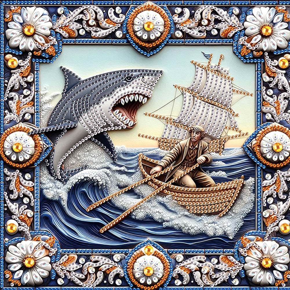 Shark - Special Shaped Drill Diamond Painting 30*30CM