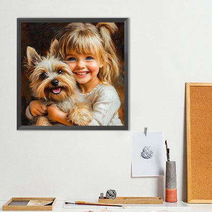 Cute Little Girl - Full Round Drill Diamond Painting 40*40CM