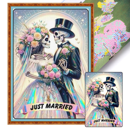 Skeleton Wedding - 11CT Stamped Cross Stitch 40*58CM