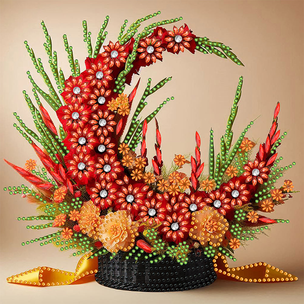Flower Basket - Special Shaped Drill Diamond Painting 30*30CM