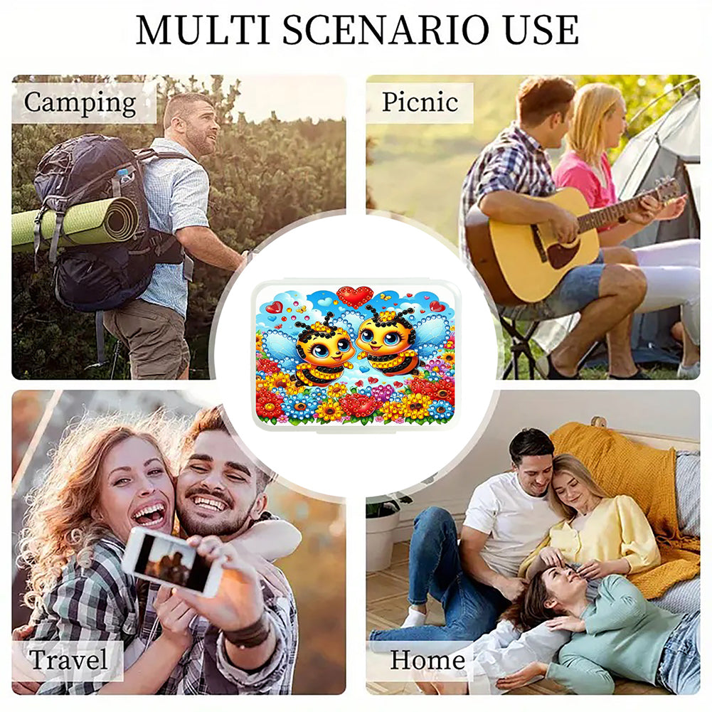 Animals Pill Storage Box Diamond Painting Pill Case Pill Dispenser for Art Craft