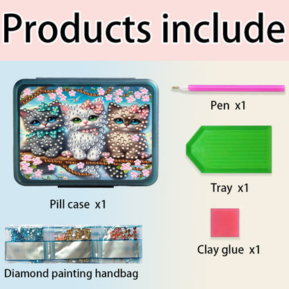 Animals Pill Storage Box Diamond Painting Pill Case Pill Dispenser for Art Craft