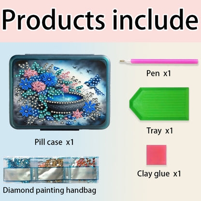 Animals Pill Storage Box Diamond Painting Pill Case Pill Dispenser for Art Craft