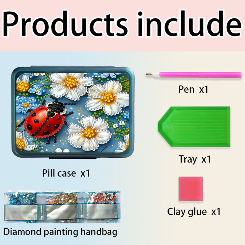 Animals Pill Storage Box Diamond Painting Pill Case Pill Dispenser for Art Craft