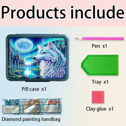 Animals Pill Storage Box Diamond Painting Pill Case Pill Dispenser for Art Craft