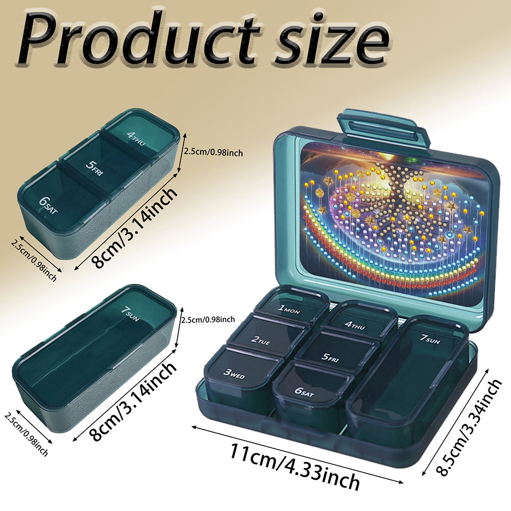 Animals Pill Storage Box Diamond Painting Pill Case Pill Dispenser for Art Craft