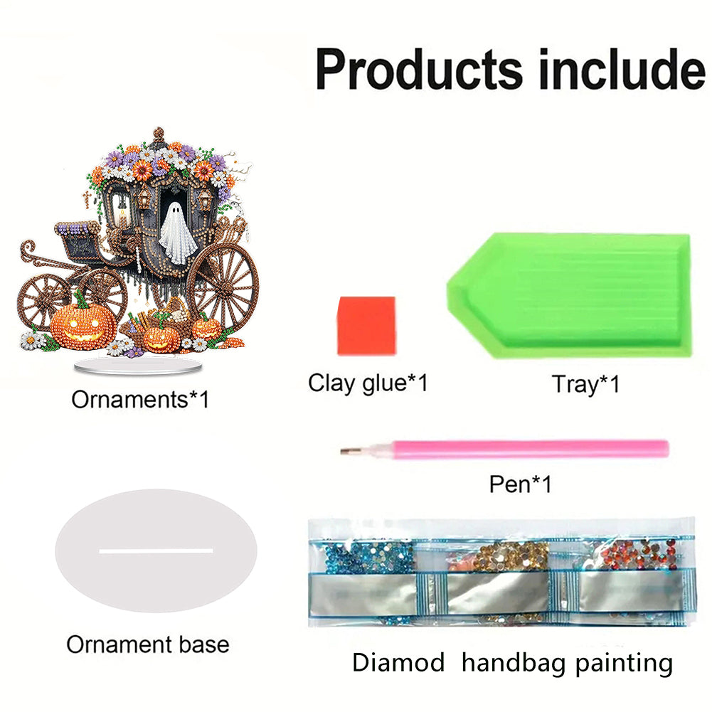 2D Flat DIY Diamond Painting Desktop Ornaments Kit for Home Office Desktop Decor