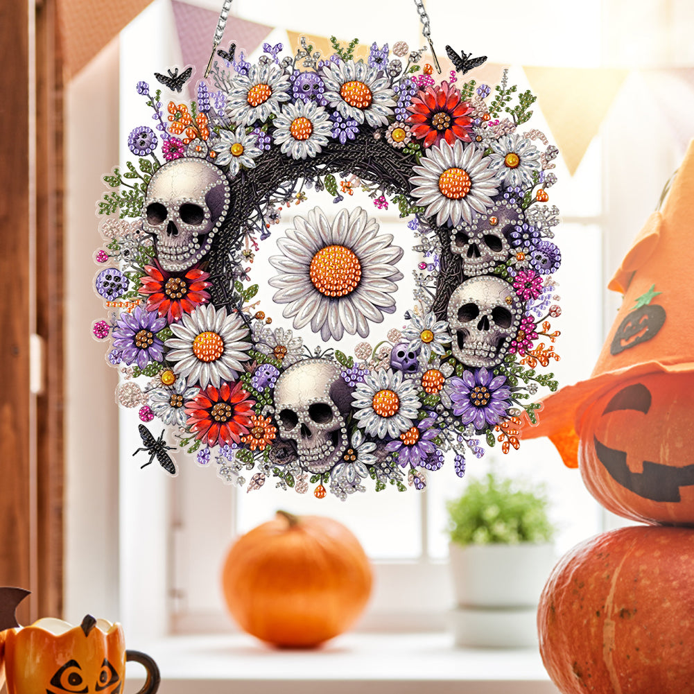 2D Flat Acrylic DIY Hanging Diamond Art Kits Special Shape Wall Door Decoration