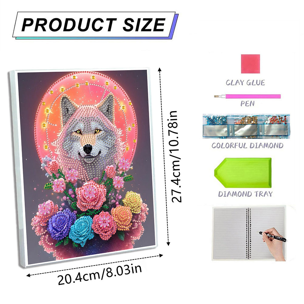 DIY Special Shaped Diamond Painting Notebook 50 Pages A5 Diamond Art Diary Book