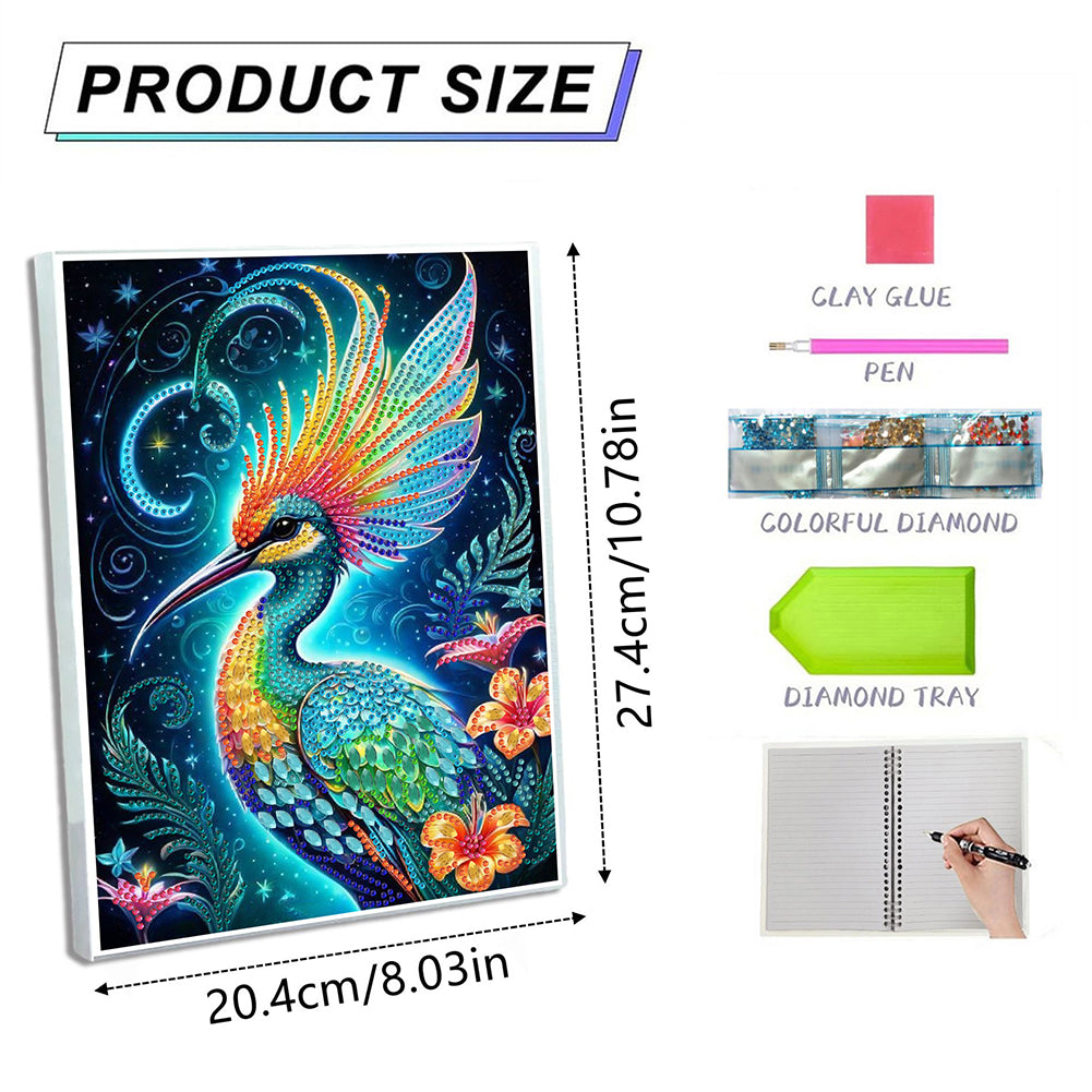 DIY Special Shaped Diamond Painting Notebook 50 Pages A5 Diamond Art Diary Book