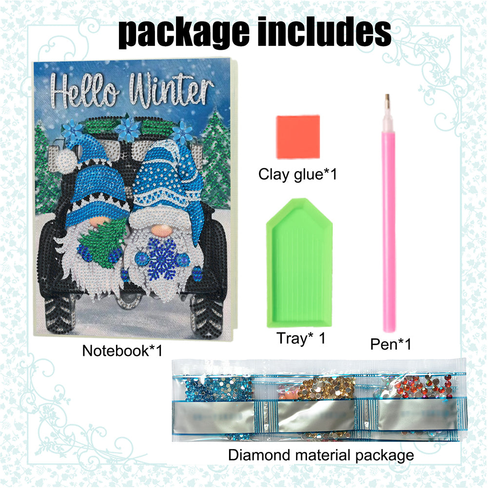 DIY Special Shaped Diamond Painting Notebook 50 Pages A5 Diamond Art Diary Book