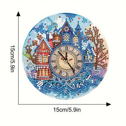 Diamond Crafts Projects Flowers Round Diamond Painting Table Mats for Home Decor