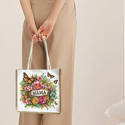 5D Diamond Painting Handbag DIY Linen Shopping Storage Bag Reusable Grocery Bag