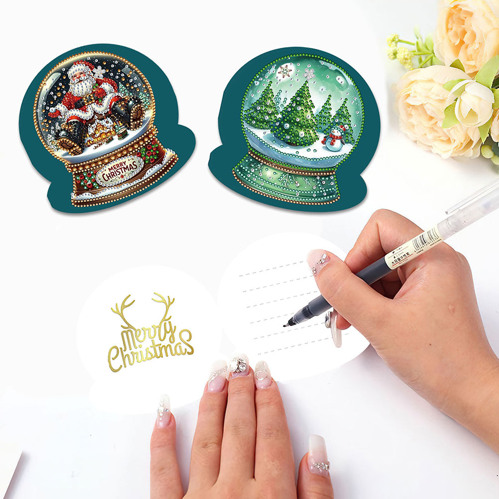 6/10/12 PCS DIY Diamond Art Greeting Cards Thank You Cards and Holiday Blessings