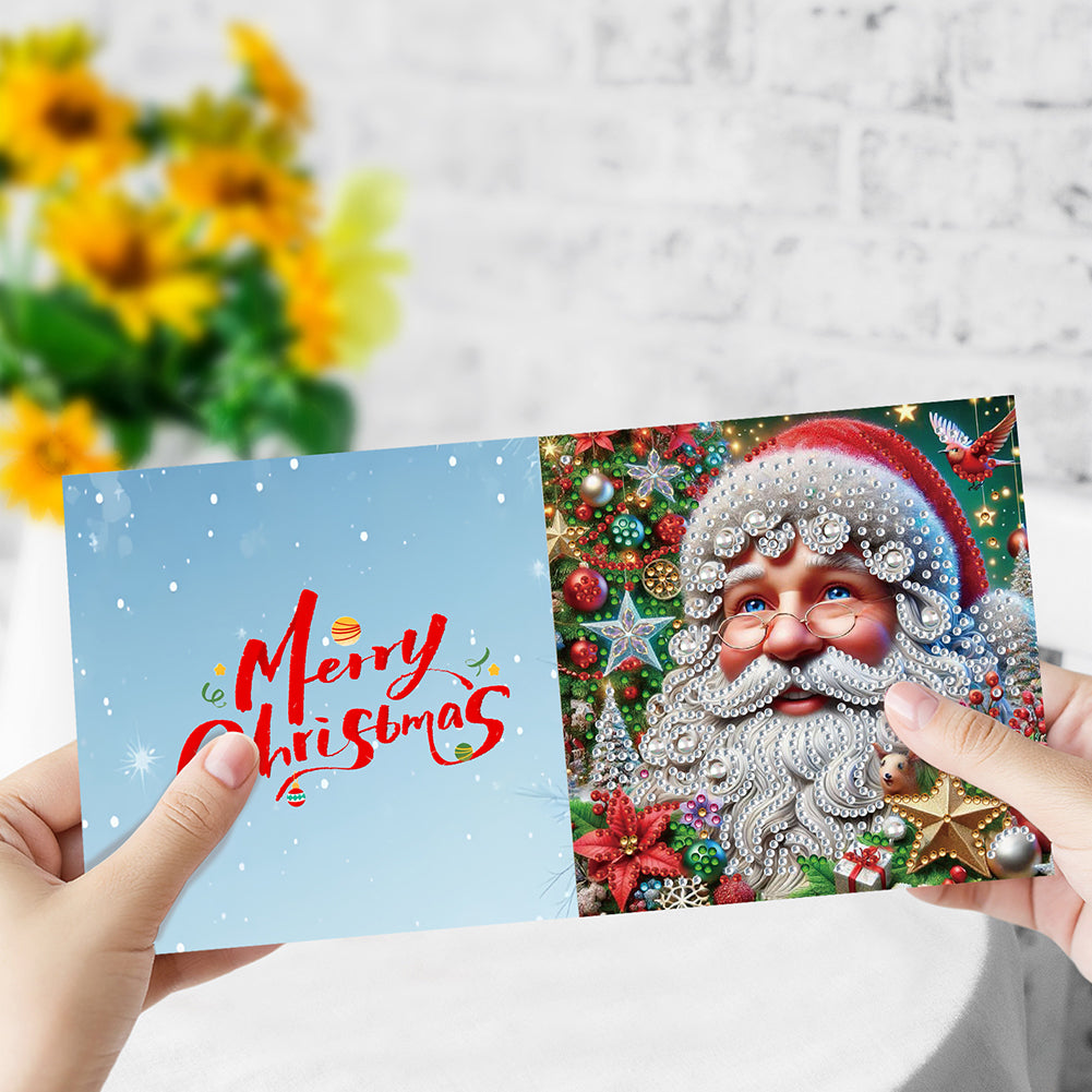 6/10/12 PCS DIY Diamond Art Greeting Cards Thank You Cards and Holiday Blessings