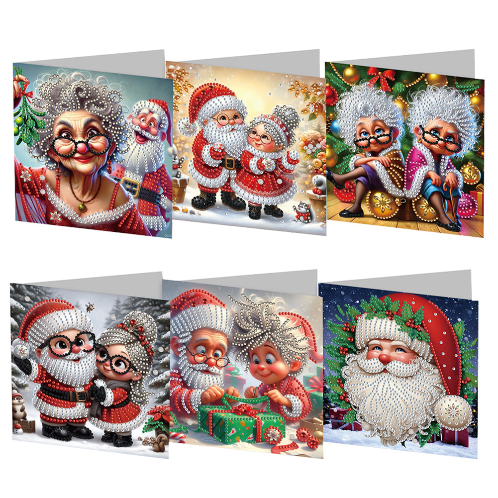 6/10/12 PCS DIY Diamond Art Greeting Cards Thank You Cards and Holiday Blessings