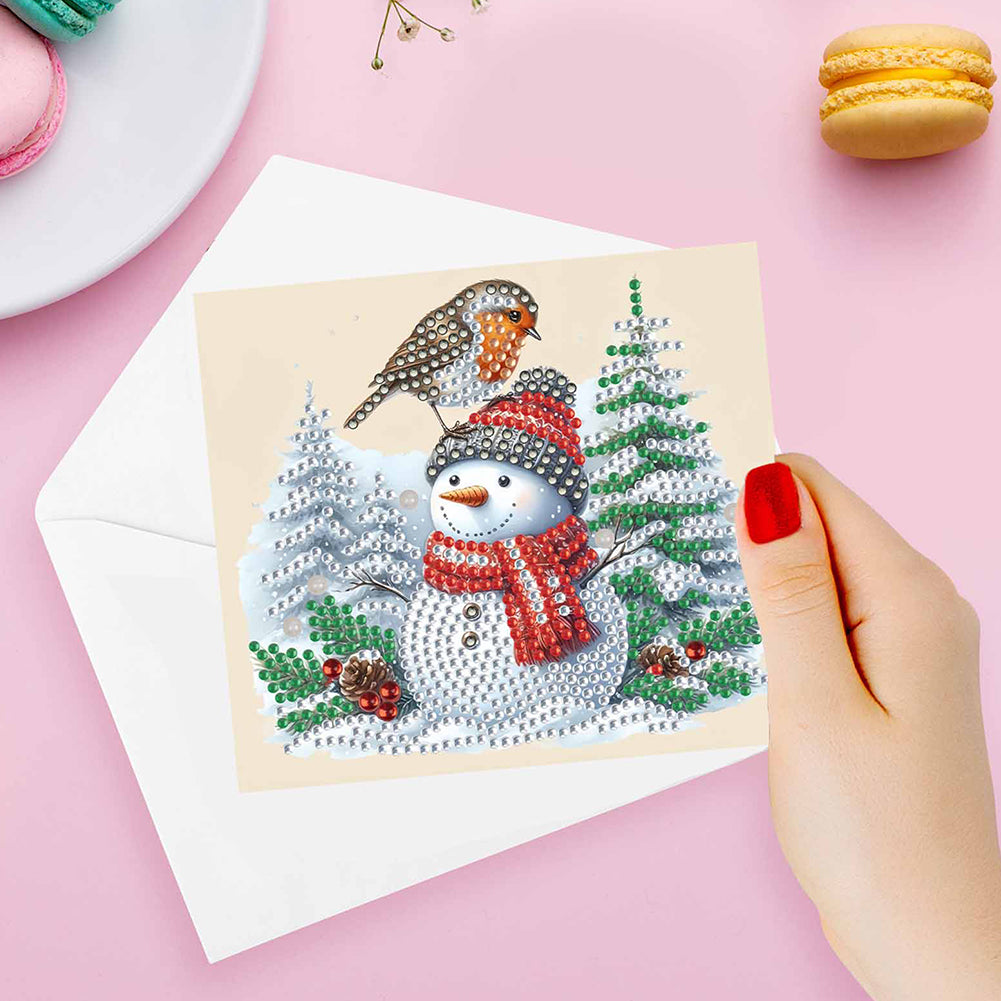 6/10/12 PCS DIY Diamond Art Greeting Cards Thank You Cards and Holiday Blessings