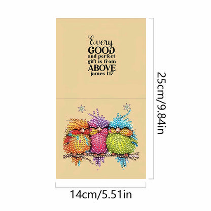 6/10/12 PCS DIY Diamond Art Greeting Cards Thank You Cards and Holiday Blessings