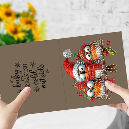 6/10/12 PCS DIY Diamond Art Greeting Cards Thank You Cards and Holiday Blessings