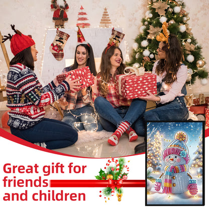 Christmas Winter Diamond Painting Diary Book with Crystal Pendant Bookmark Gifts