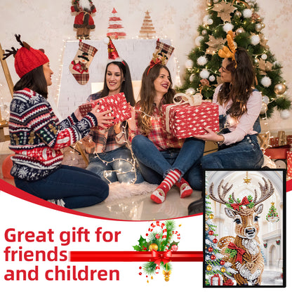 Christmas Winter Diamond Painting Diary Book with Crystal Pendant Bookmark Gifts