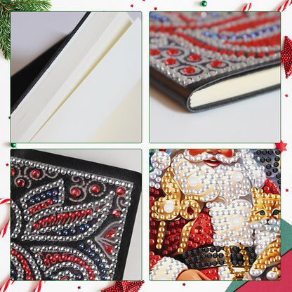 Christmas Winter Diamond Painting Diary Book with Crystal Pendant Bookmark Gifts
