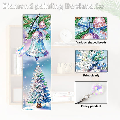 Christmas Winter Diamond Painting Diary Book with Crystal Pendant Bookmark Gifts