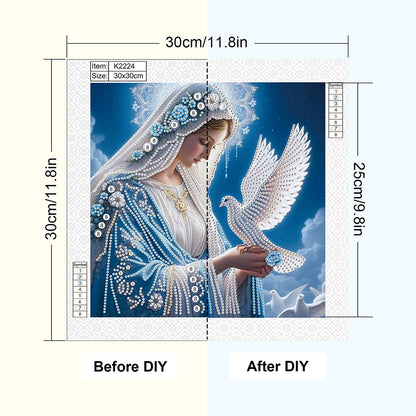 Religion Madonna - Special Shaped Drill Diamond Painting 30*30CM