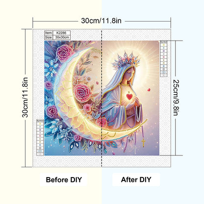 Religion Madonna - Special Shaped Drill Diamond Painting 30*30CM
