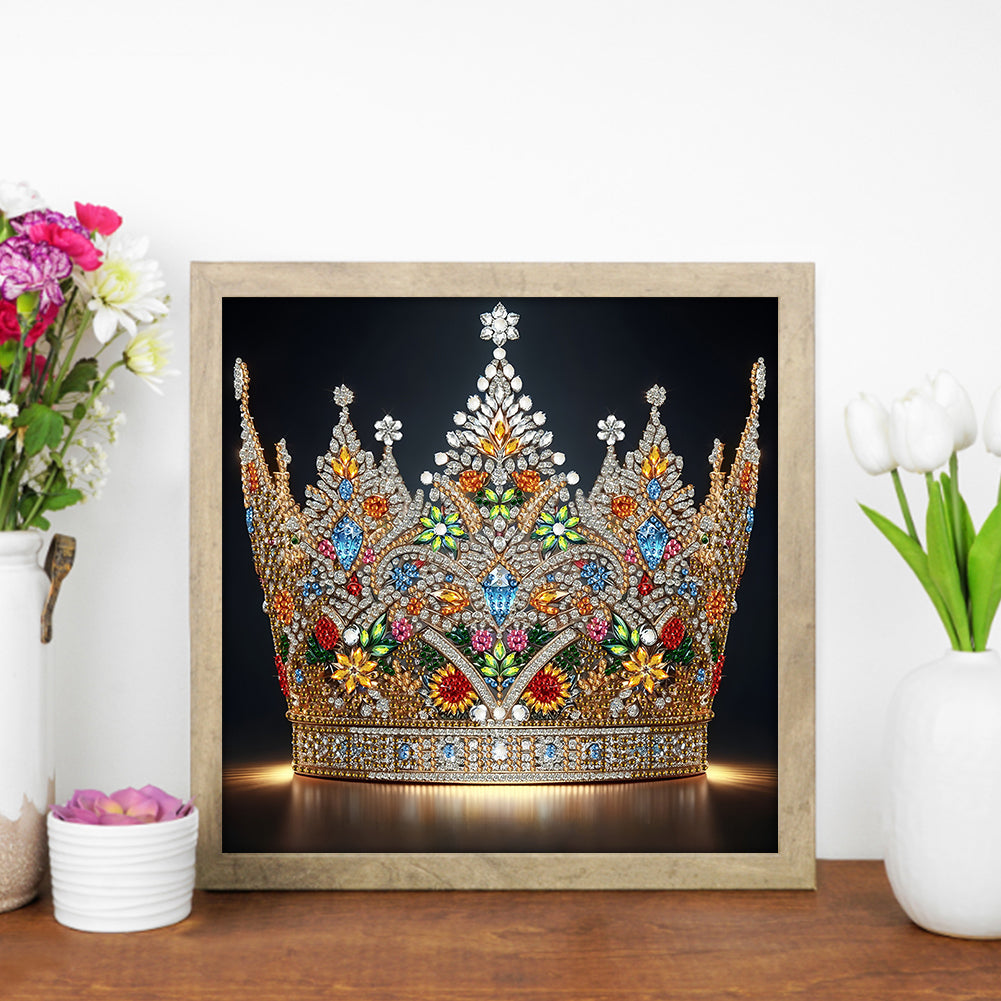 Gorgeous Crown - Special Shaped Drill Diamond Painting 30*30CM