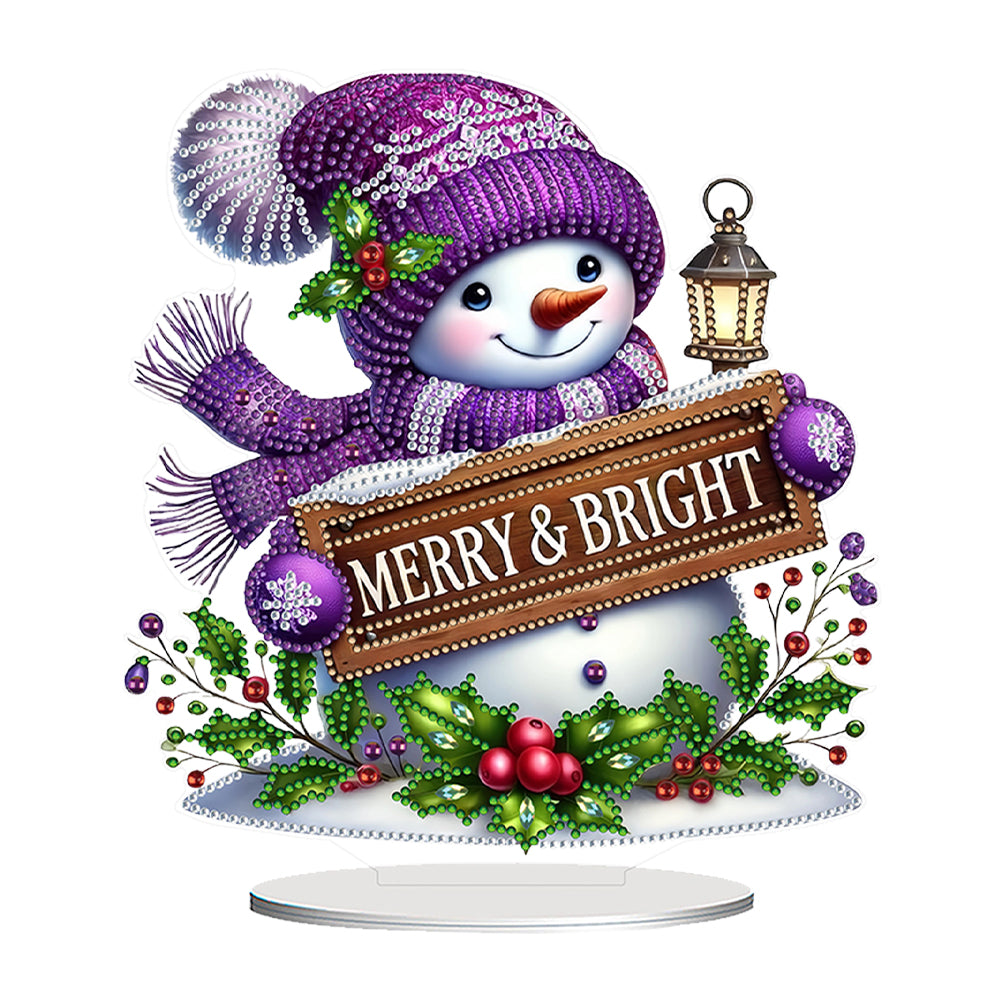 2D Flat Christmas Table Top Diamond Painting Ornament Kits Double-sided Effect