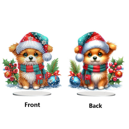 2D Flat Christmas Table Top Diamond Painting Ornament Kits Double-sided Effect