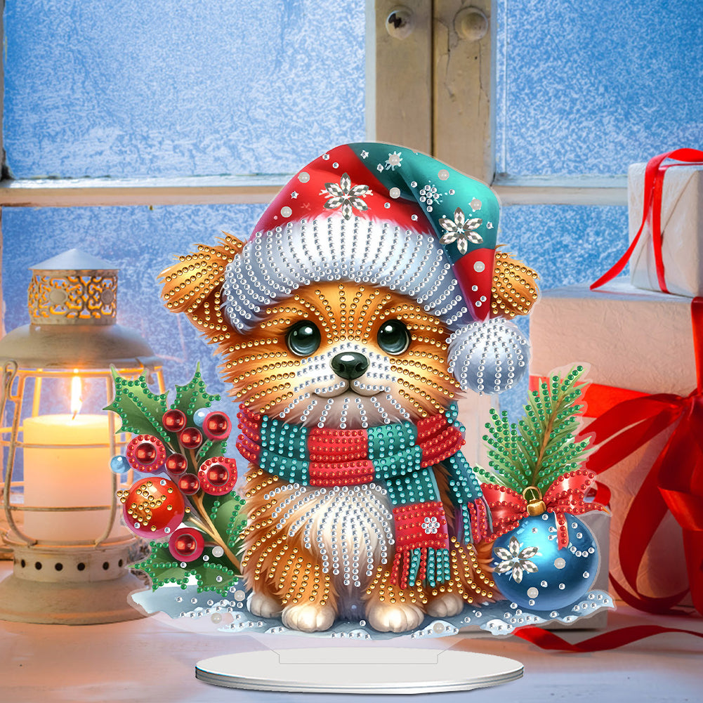 2D Flat Christmas Table Top Diamond Painting Ornament Kits Double-sided Effect