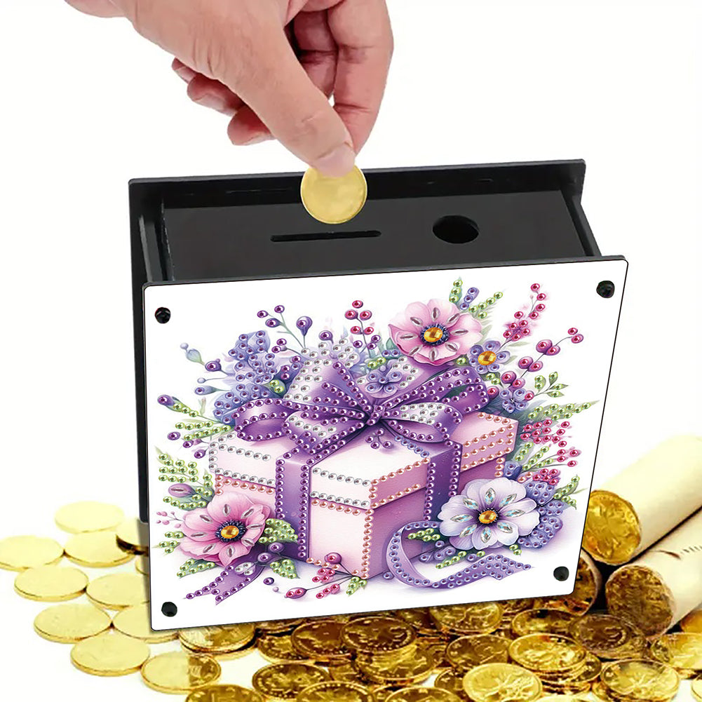 Cat Diamond Painting Money Saving Box Diamond Painting Change Holder Case Decors