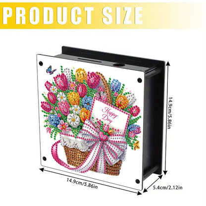 Cat Diamond Painting Money Saving Box Diamond Painting Change Holder Case Decors