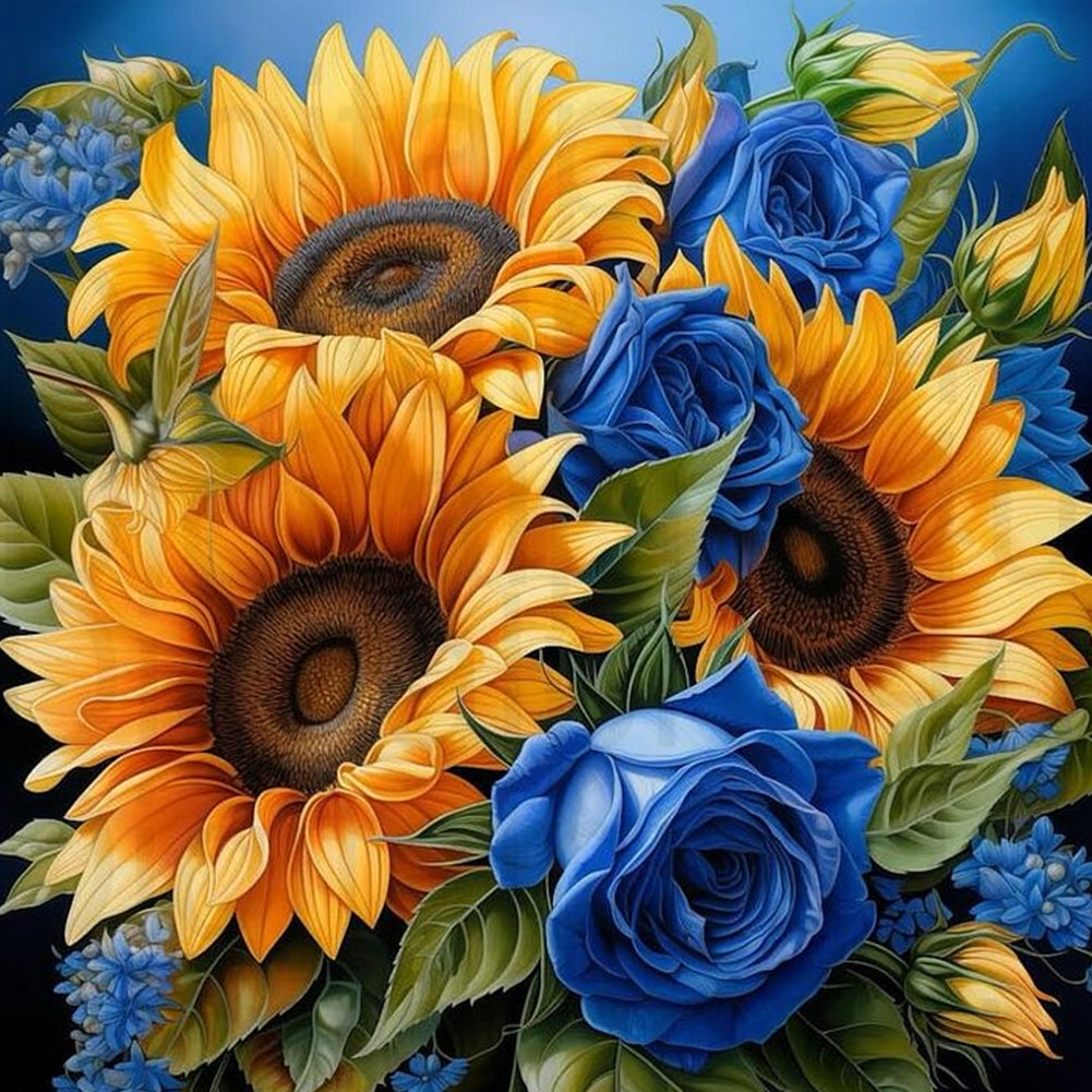 Independence Day Flower Pot Bouquet - Full Round Drill Diamond Painting 30*30CM