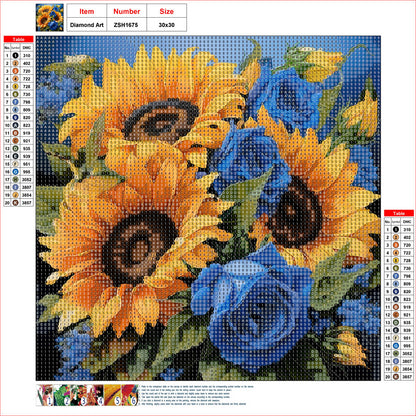 Independence Day Flower Pot Bouquet - Full Round Drill Diamond Painting 30*30CM