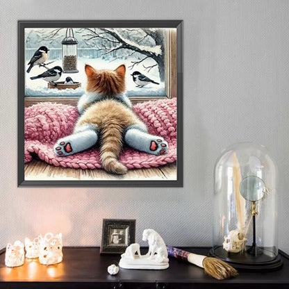 Kitten - Full Round Drill Diamond Painting 40*40CM