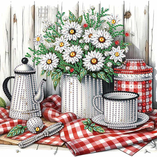 Flower In A Bouquet - Special Shaped Drill Diamond Painting 30*30CM