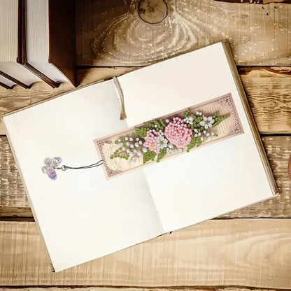 3Pcs Flower Patterns DIY Diamond Painting Art Bookmarks for Reading Enthusiasts
