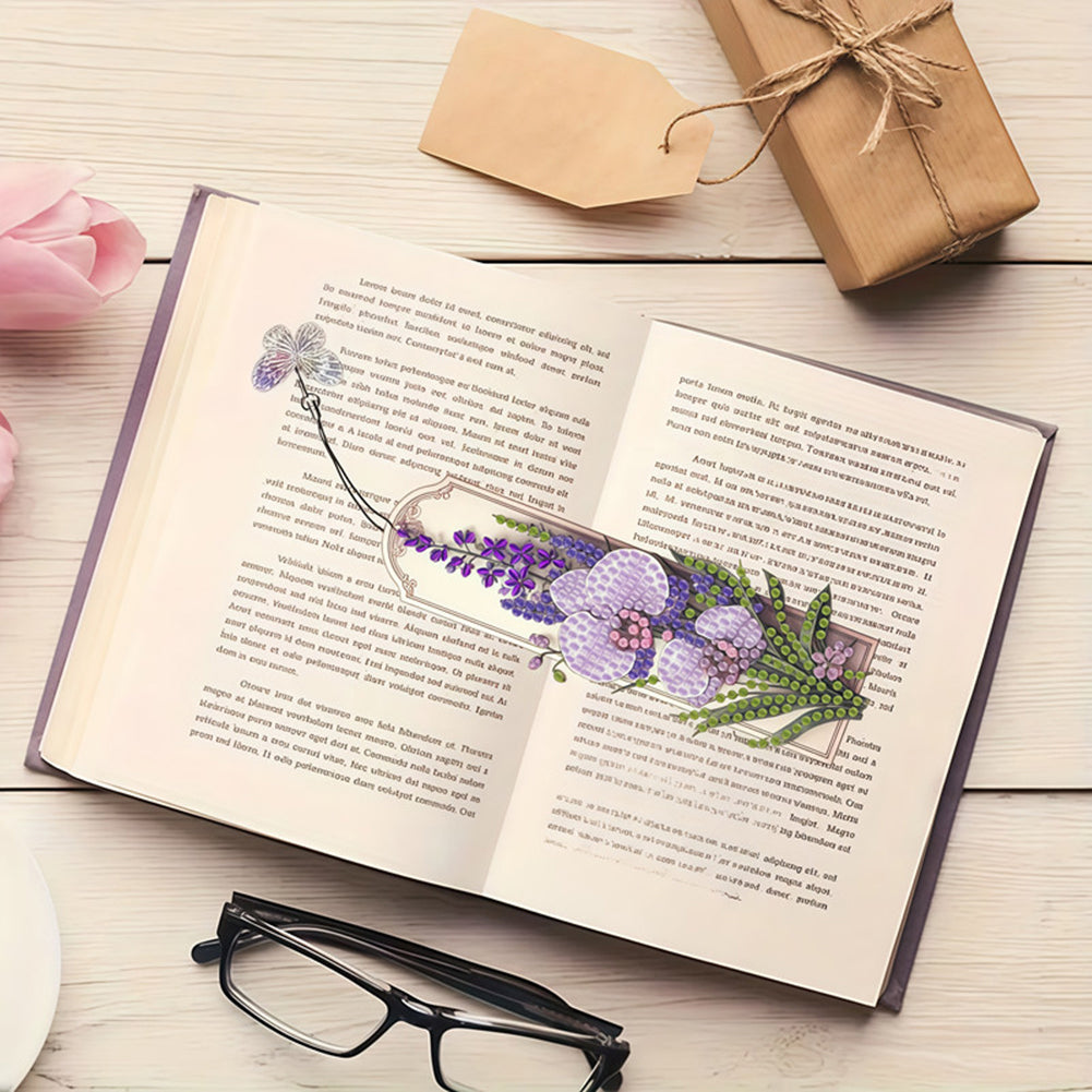 3Pcs Flower Patterns DIY Diamond Painting Art Bookmarks for Reading Enthusiasts