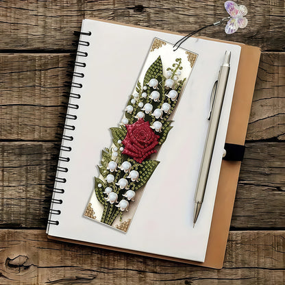 3Pcs Flower Patterns DIY Diamond Painting Art Bookmarks for Reading Enthusiasts