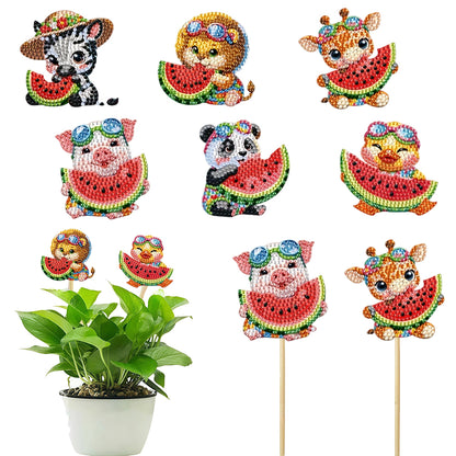 6Pcs Animal Stakes Diamond Painting Kits DIY Diamond Art Kits for Beginners