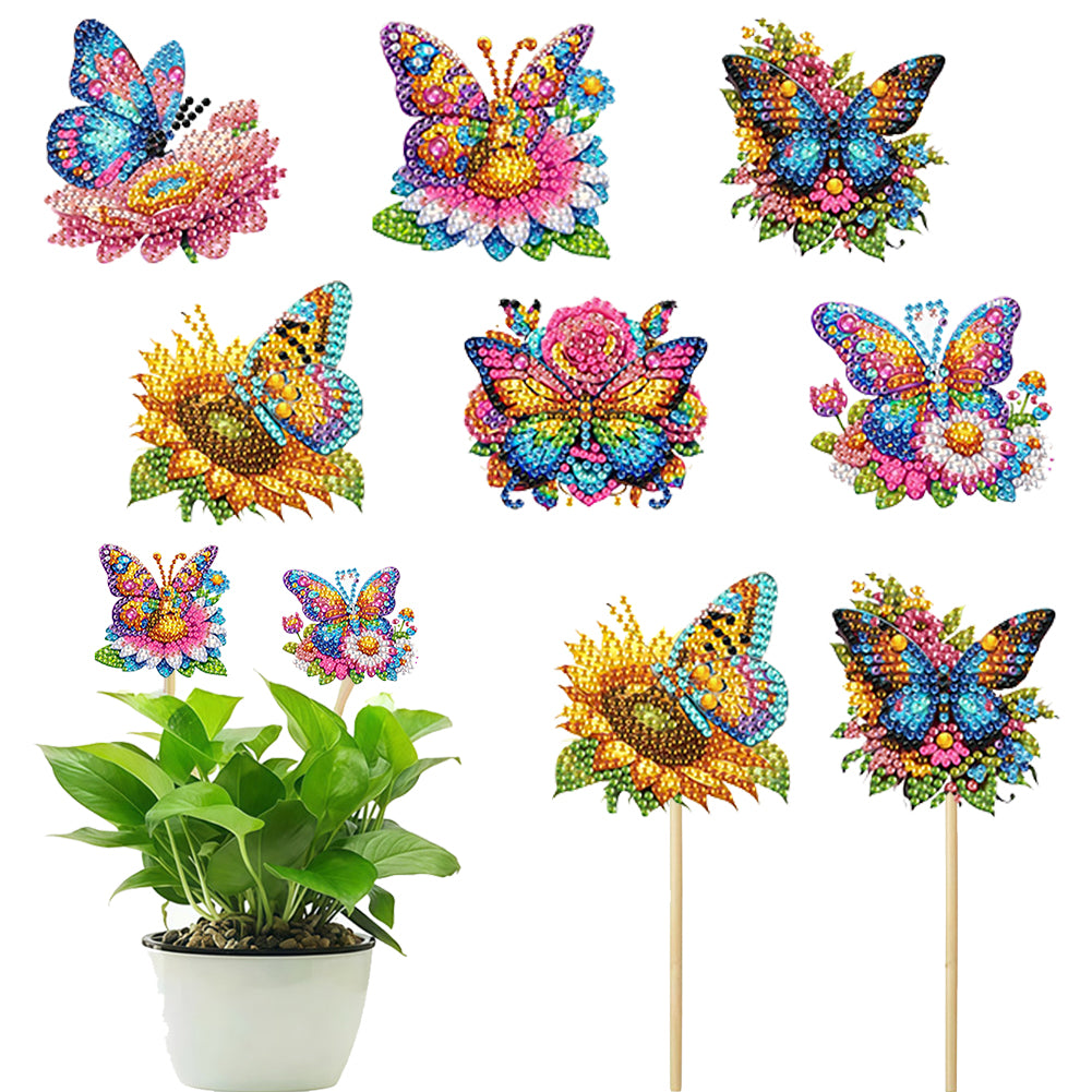 6Pcs Animal Stakes Diamond Painting Kits DIY Diamond Art Kits for Beginners