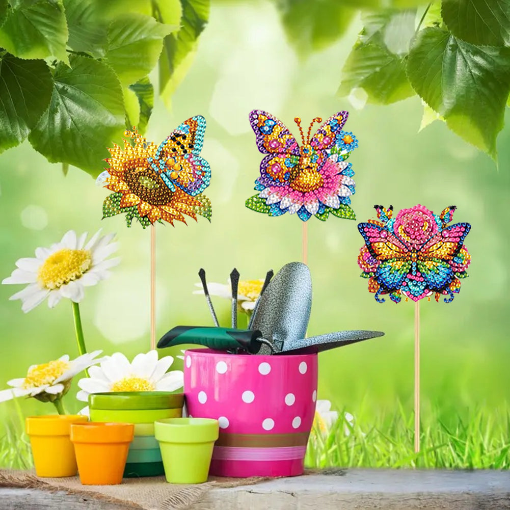 6Pcs Animal Stakes Diamond Painting Kits DIY Diamond Art Kits for Beginners