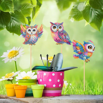 6Pcs Animal Stakes Diamond Painting Kits DIY Diamond Art Kits for Beginners